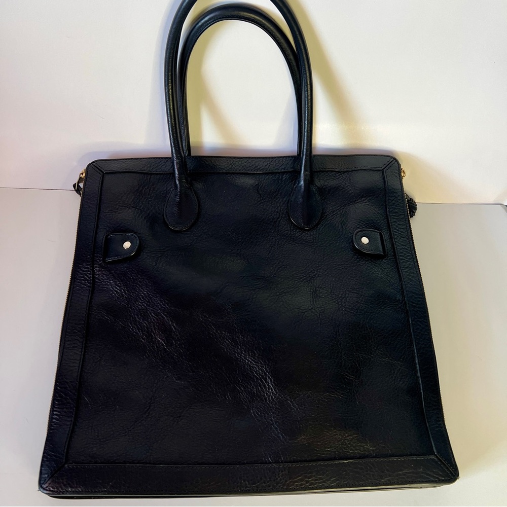 Proenza Schouler PS11 Black Pebble Leather Shoulder Tote 16x16 - Picture 3 of 12